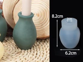 Molde silicona mini florero jarron